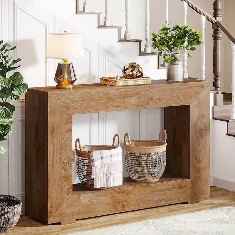 47 Inches Narrow Console Table with Storage for Entryway Living Room - 47.24 W x 29.1 H x 11.81 D