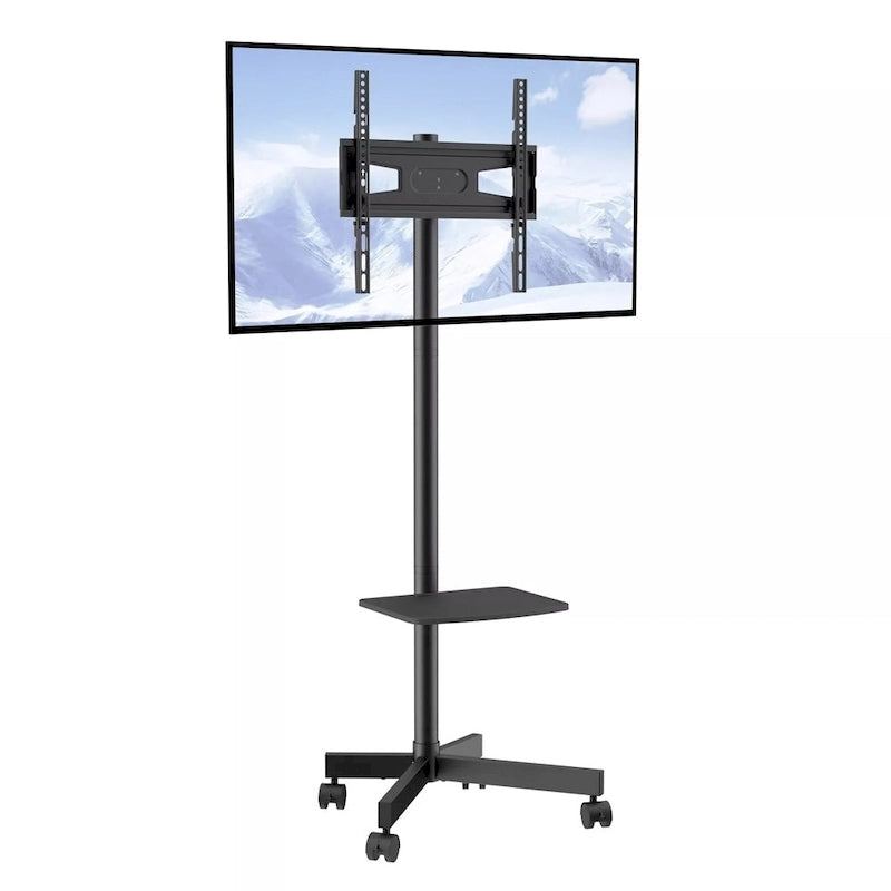 TV Stand Mobile Cart for 23-60 TVs with Wheels & A Tray - 62 inches