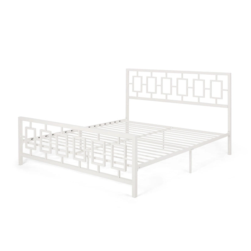 Claudia Iron Modern King-size Platform Bed Frame by Christopher Knight Home