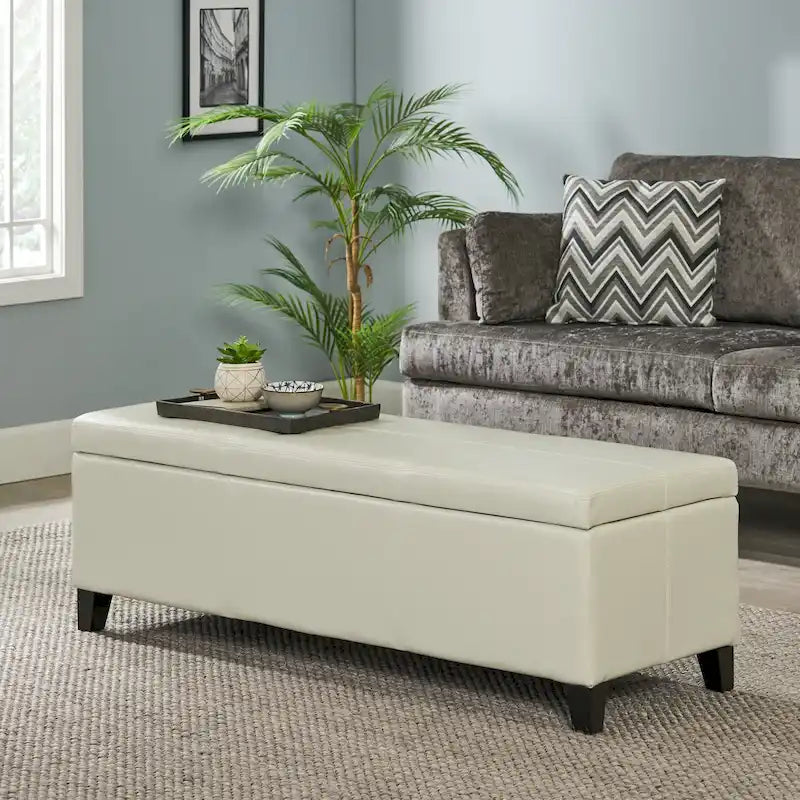 Lucinda Faux Leather Storage Bench by Christopher Knight Home - 51.25 L x 17.50 W x 16.25 H