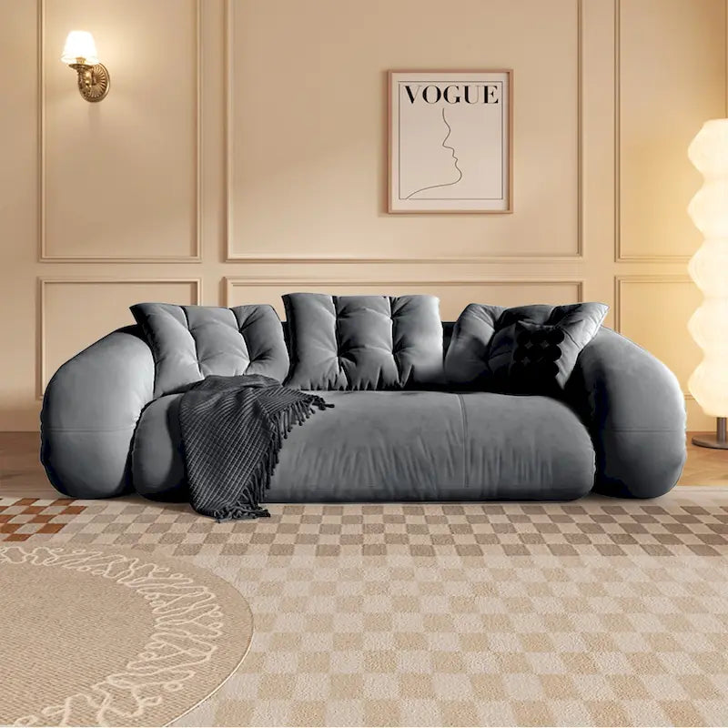 JASIWAY Modern Convertible Sleeper Sofa Chair Bed, White