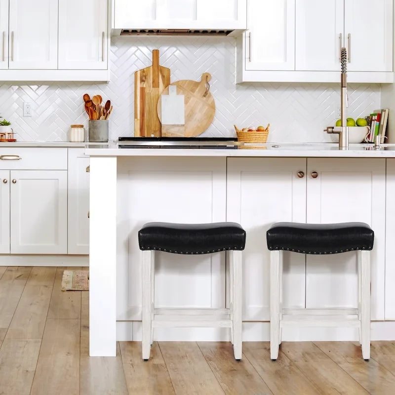 Jameson Upholstered Polyester Antique White 24 Inch Counter Stool (Set Of 2)