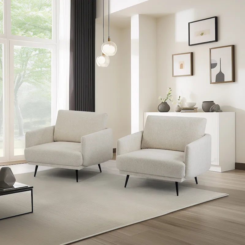 Karaka 37.5W Oversized Armchair Leisure Sofa Accent Chair (Set of 2)