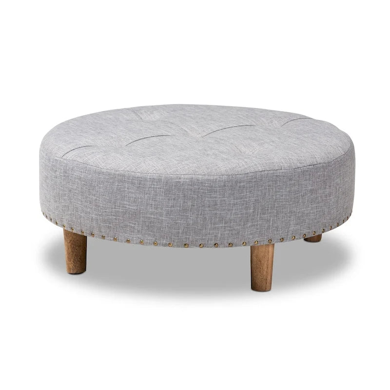 Modern and Contemporary Fabric Cocktail Ottoman
