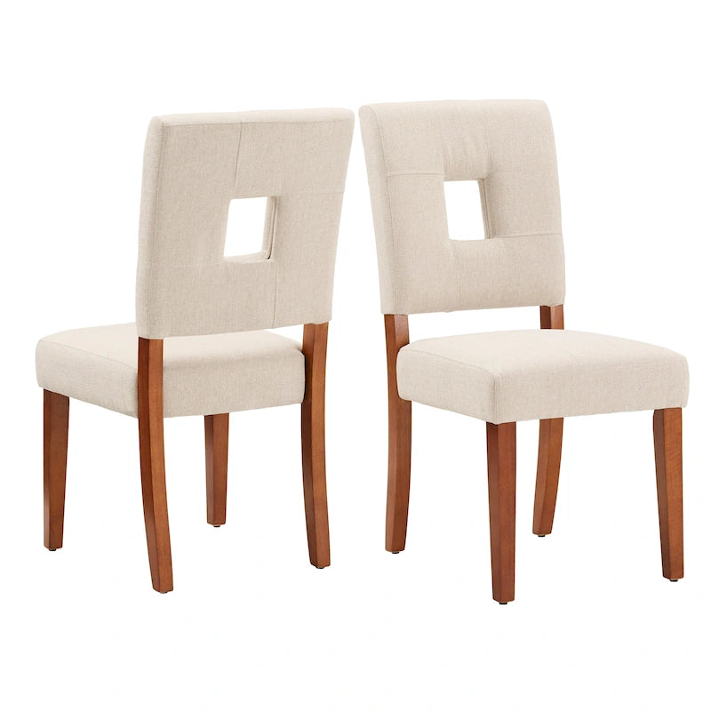 Calvados Upholstered Fabric Keyhole Dining Chairs (Set of 2) by iNSPIRE Q Classic