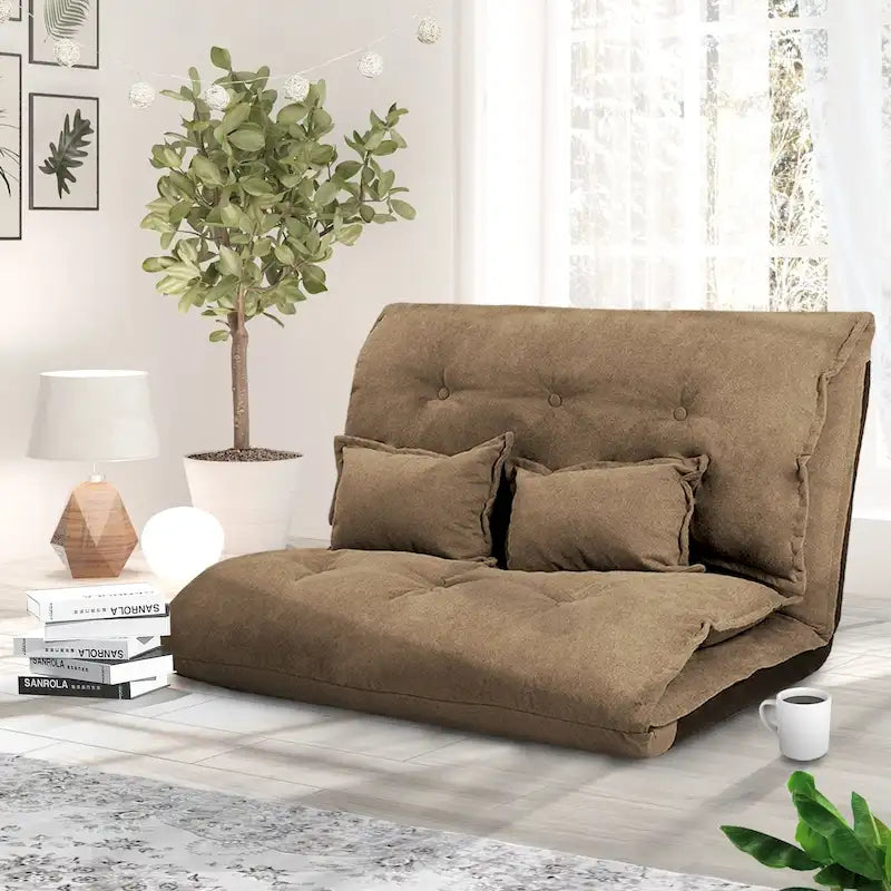 Contemporary and Adaptable Sofa Bed Set with Floor Placement, 2 Pillows