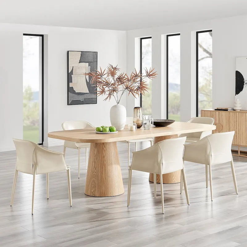 Callie Recycled Leather Dining Arm Chair