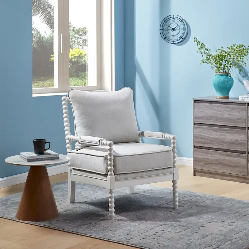 Morden Fort Modern Spindle Chair, Accent Chair for Livingroom