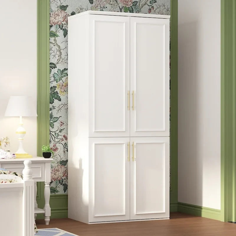 74.8H Modular Armoire&Wardrobe Storage Closet Cabinet Organizer White