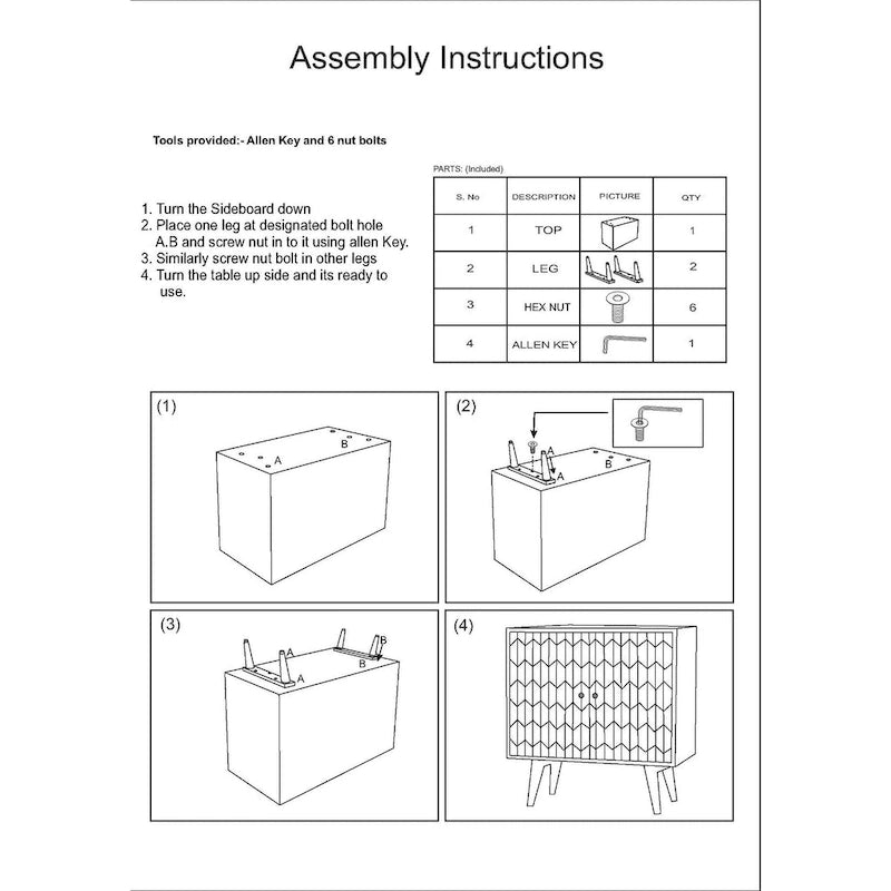 36 Inch Handcrafted Accent Cabinet, 2 Honeycomb Inlaid Doors, Mango Wood, Natural Brown