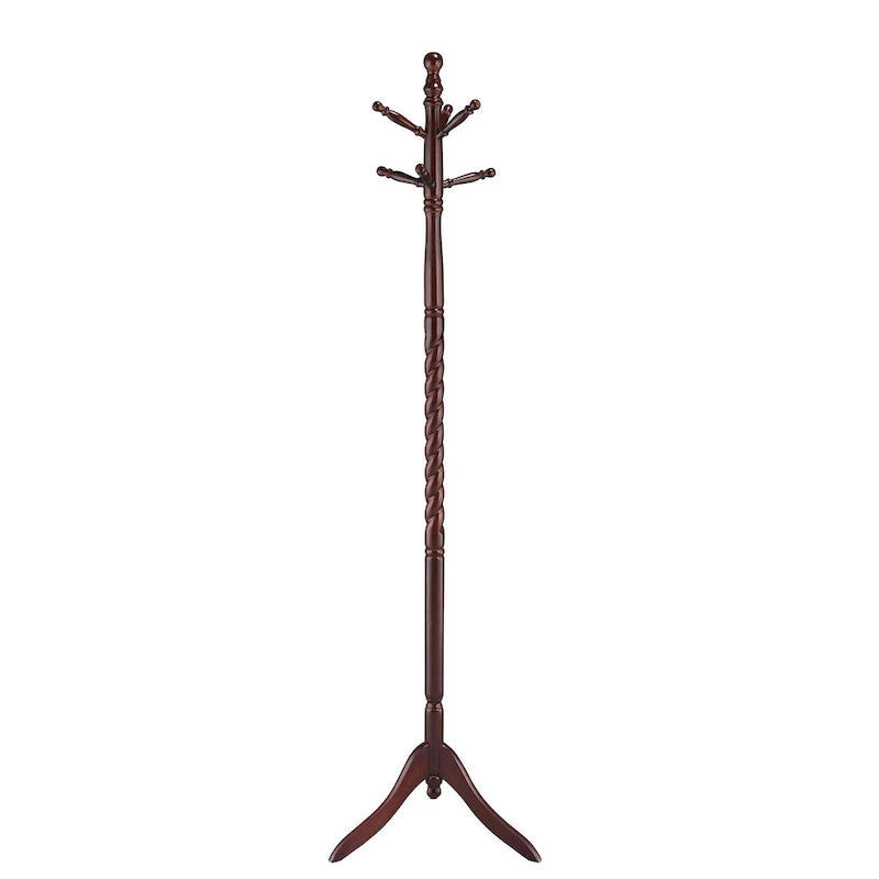 Fletcher Merlot Coat Rack with Twisted Post