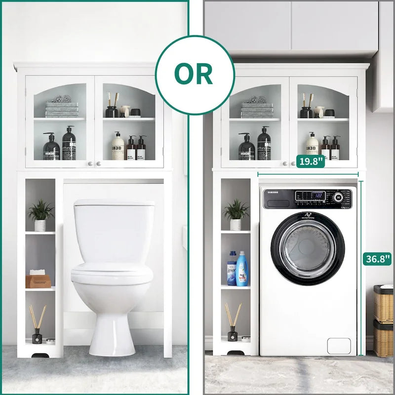 Adjustable 3-Shelf Over the Toilet Bathroom Cabinet Organizer