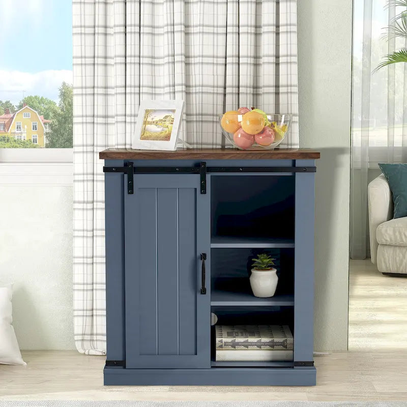 32 Compact TV Stand for 40 TVs w/ Barn Door Design - 32 in Width