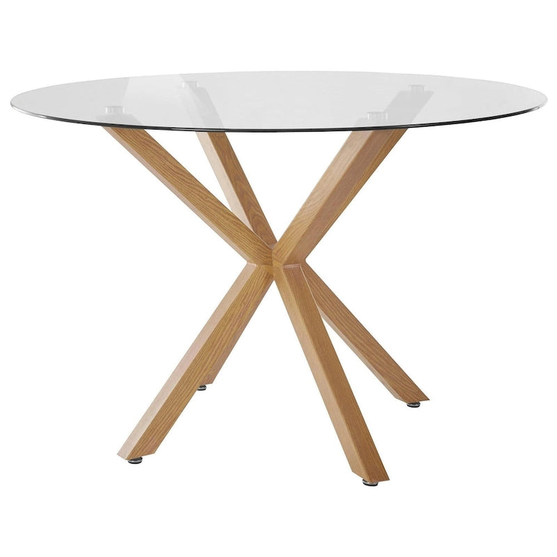 Ren Home Jumi Glass Dining Table - Oak
