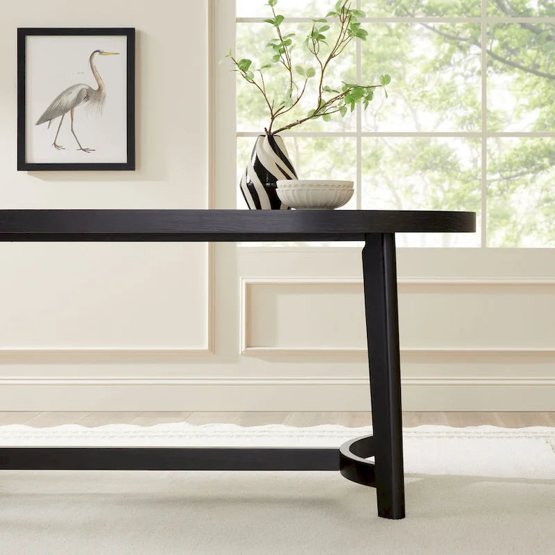 Middlebrook Modern Rustic Solid Oak Wood 70-inch Oval Dining Table