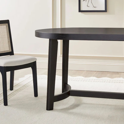 Middlebrook Modern Rustic Solid Oak Wood 70-inch Oval Dining Table