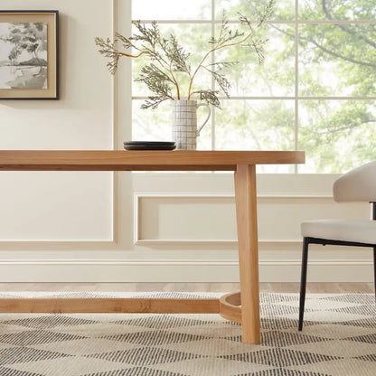 Middlebrook Modern Rustic Solid Oak Wood 70-inch Oval Dining Table