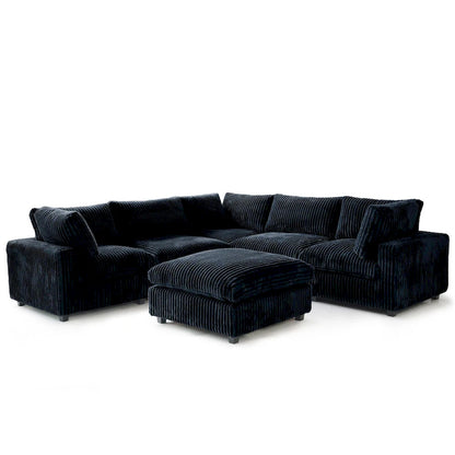 Cloud Corner Sofa Soft Plush Upholstered Modular Sectional Sofa Down Filled Living Room Couch