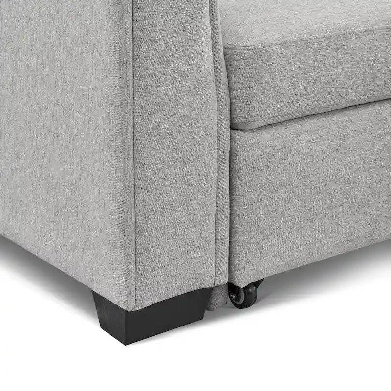 Tufted Sectional Chaise Sofa Sleeper with Storage