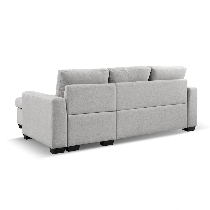 Tufted Sectional Chaise Sofa Sleeper with Storage