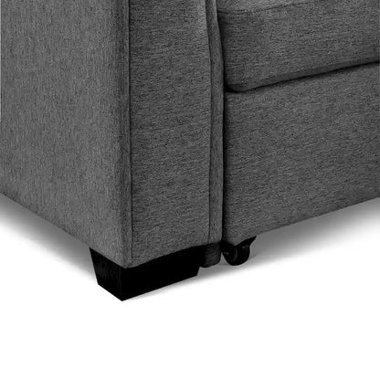 Tufted Sectional Chaise Sofa Sleeper with Storage