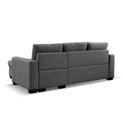 Tufted Sectional Chaise Sofa Sleeper with Storage