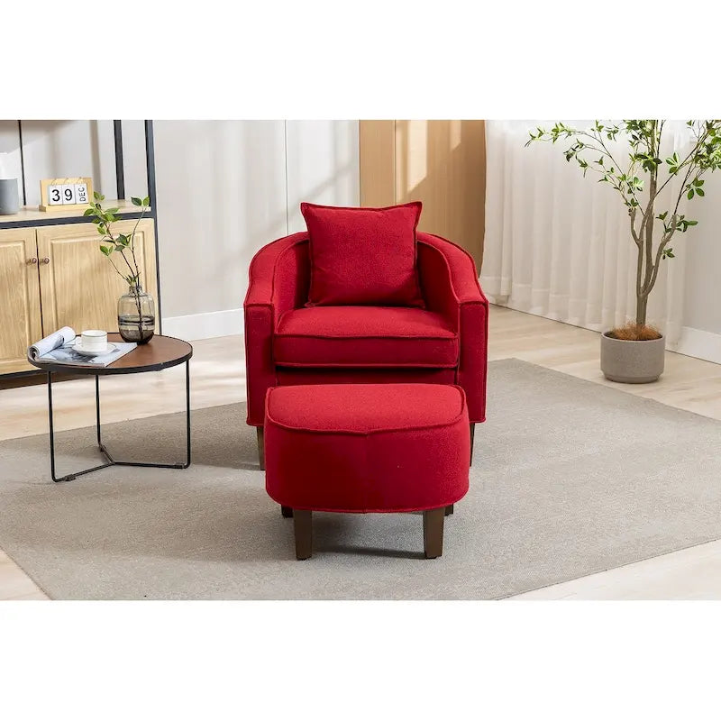 Accent Chair with Ottoman