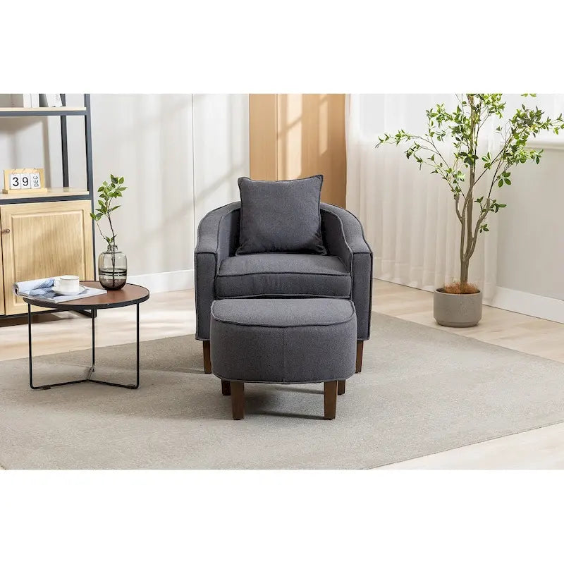 Accent Chair with Ottoman