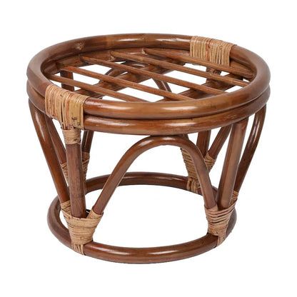 Bali 18-inch Footstool with Solid Outdoor Cushion