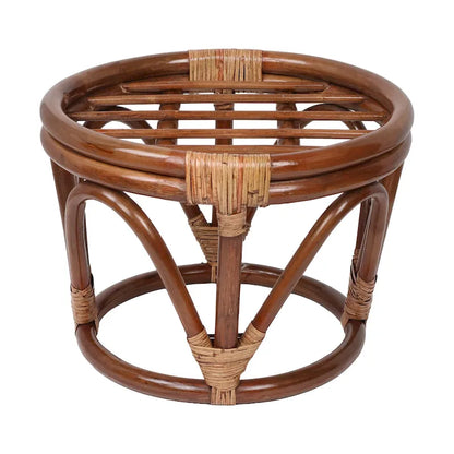 Bali 18-inch Footstool with Solid Outdoor Cushion