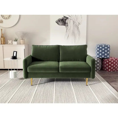 58 Velvet Square Arm Loveseat