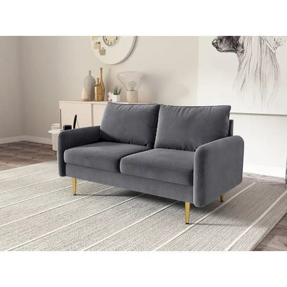58 Velvet Square Arm Loveseat