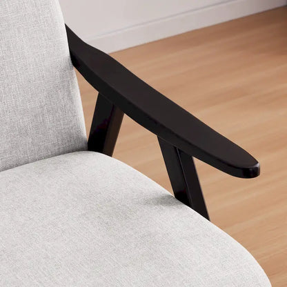 HUIMO Mid Century Modern Armchair and Ottoman Set Upholstered Accent Chair for Living Room, Bedroom