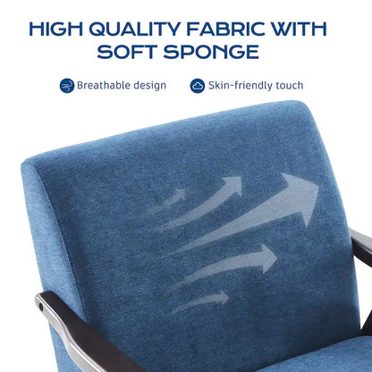 HUIMO Mid Century Modern Armchair and Ottoman Set Upholstered Accent Chair for Living Room, Bedroom