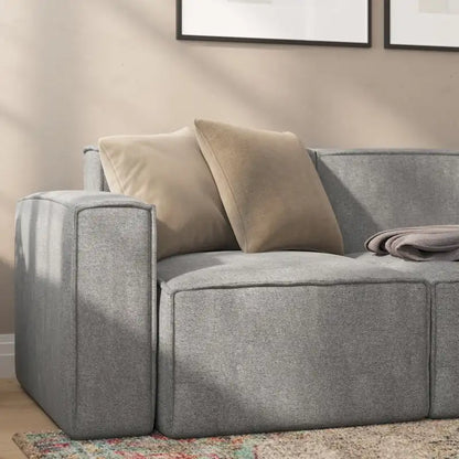 Contemporary Configurable Modular Left Side Sofa Chair with Armrest