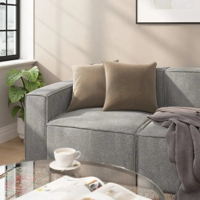 Contemporary Configurable Modular Left Side Sofa Chair with Armrest
