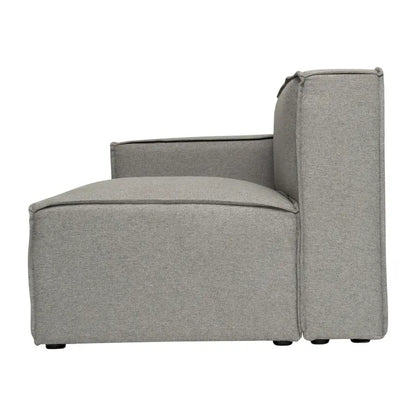 Contemporary Configurable Modular Left Side Sofa Chair with Armrest
