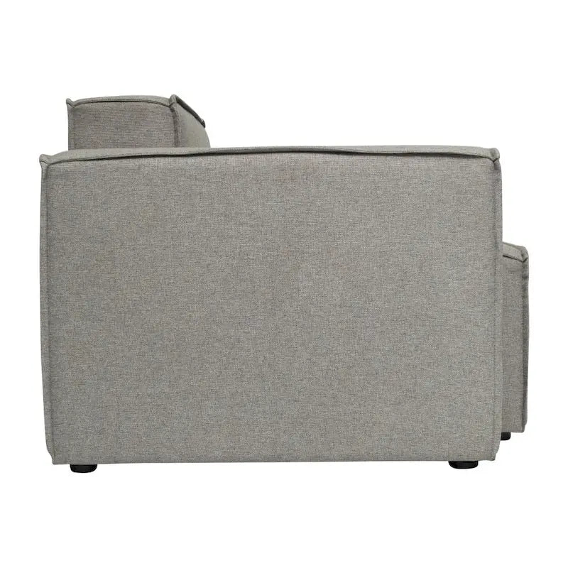 Contemporary Configurable Modular Left Side Sofa Chair with Armrest