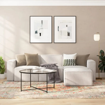 Contemporary Configurable Modular Left Side Sofa Chair with Armrest