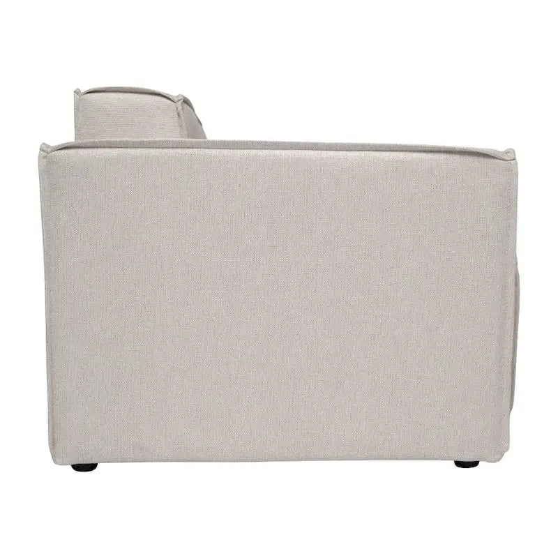 Contemporary Configurable Modular Left Side Sofa Chair with Armrest