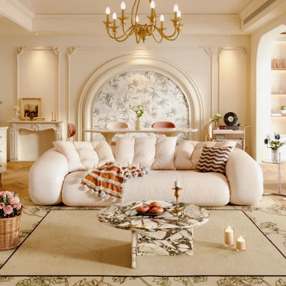 JASIWAY Modern Convertible Sleeper Sofa Chair Bed, White