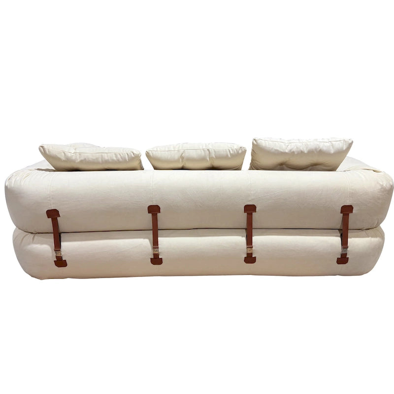 JASIWAY Modern Convertible Sleeper Sofa Chair Bed, White