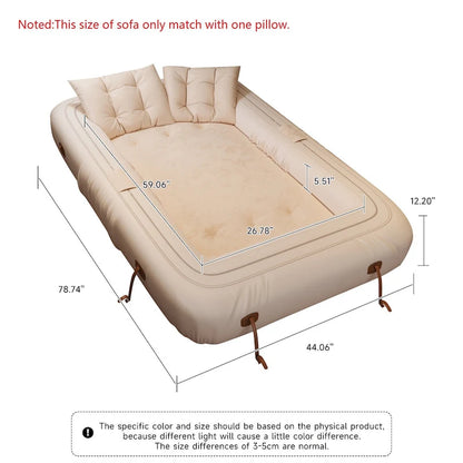 JASIWAY Modern Convertible Sleeper Sofa Chair Bed, White