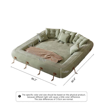 JASIWAY Modern Convertible Sleeper Sofa Chair Bed, White