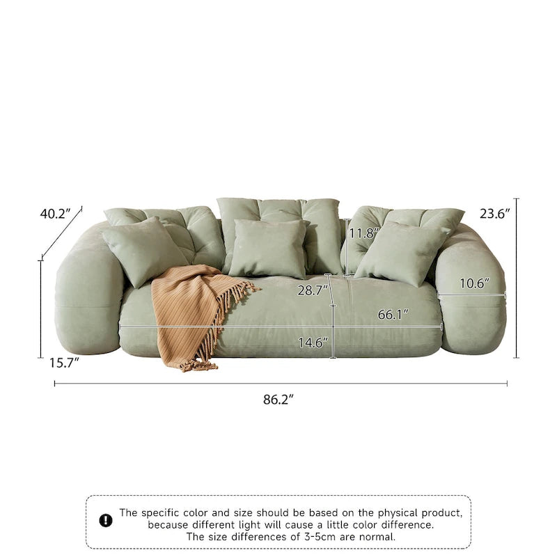 JASIWAY Modern Convertible Sleeper Sofa Chair Bed, White