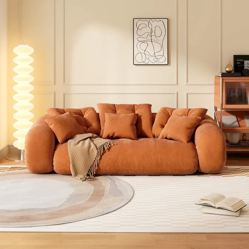 JASIWAY Modern Convertible Sleeper Sofa Chair Bed, White