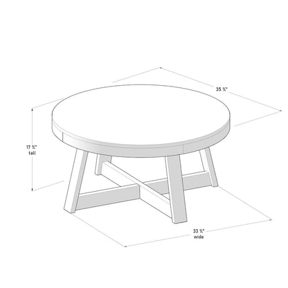 Plank and Beam Classic Round Coffee Table - 36