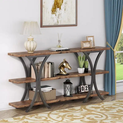 Console Table with Storage Shelf, 70.8 Inch Long Sofa Table Entry Table for Living Room Hallway