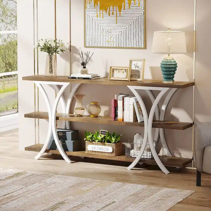 Console Table with Storage Shelf, 70.8 Inch Long Sofa Table Entry Table for Living Room Hallway