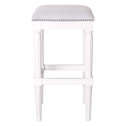 Manchester Solid Wood Square Upholstered Seat Bar Stool